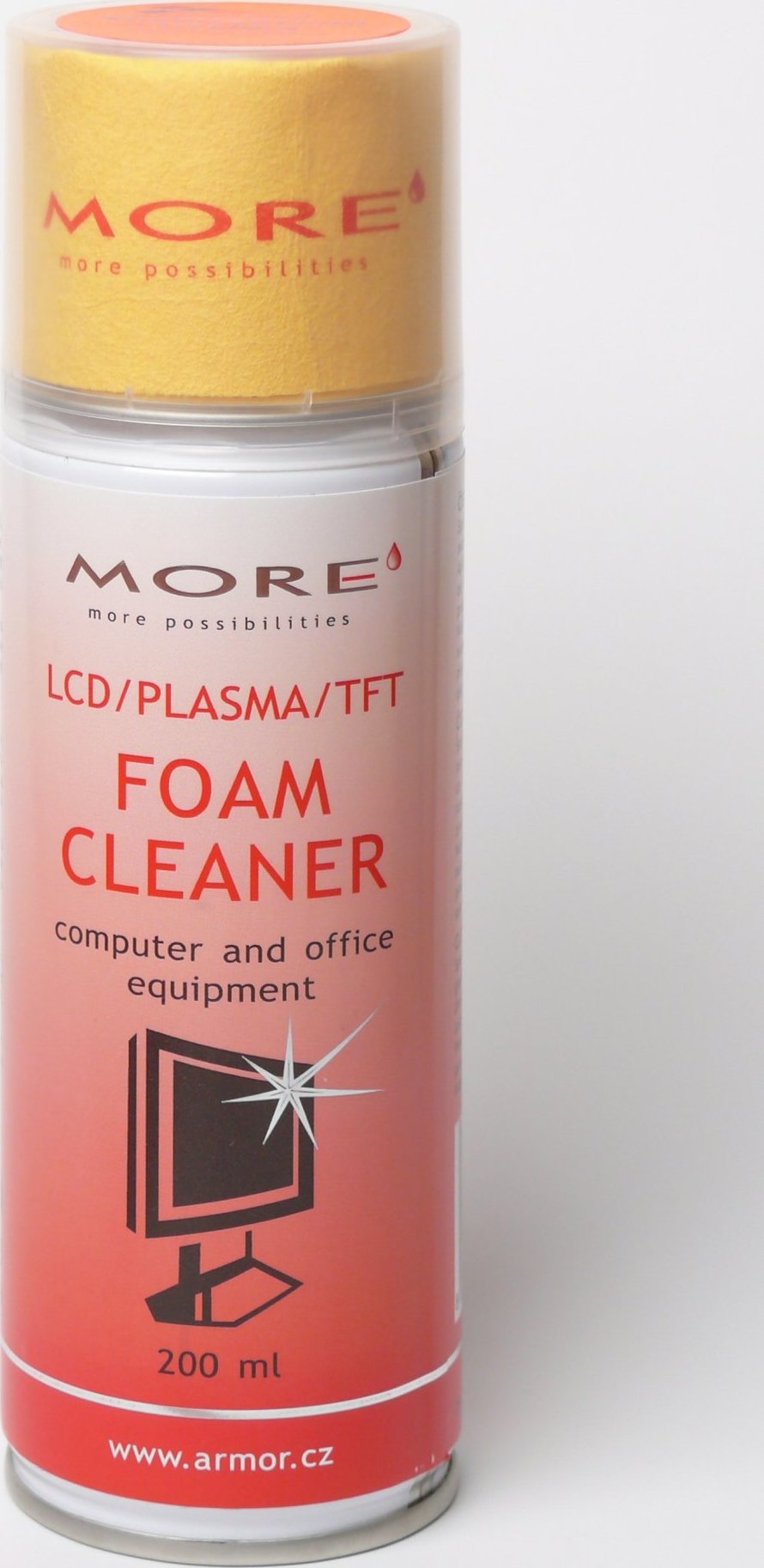ARMOR LCD/PLASMA/TFT čistiaca pena 200 ml, + mikroaktívna handrička