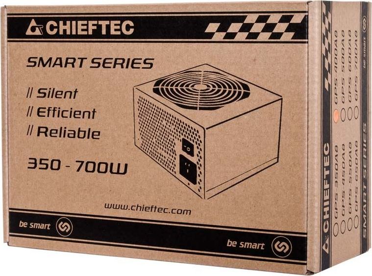 Napájací zdroj CHIEFTEC Smart Series, GPS-600A8, 600 W, Active PFC, maloobchodný predaj
