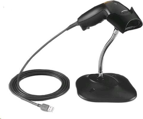 Čítačka čiarových kódov Motorola LS1203, čítačka čiarových kódov, KIT, čierna, USB-HID (čítačka symbolov)