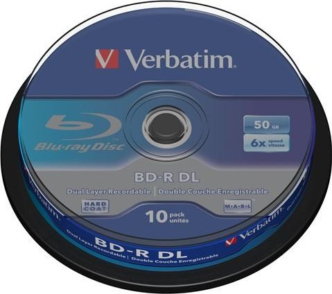 VERBATIM BD-R(10-pack)/DualLayer/spindle/6X/50GB