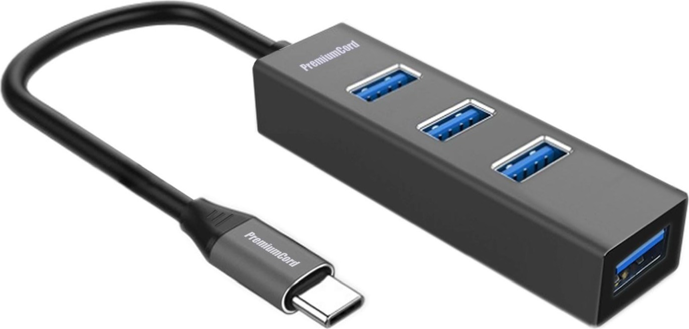 PREMIUMCORD 5G SuperSpeed USB Hub typ C na 4x USB 3.2 Gen 1
