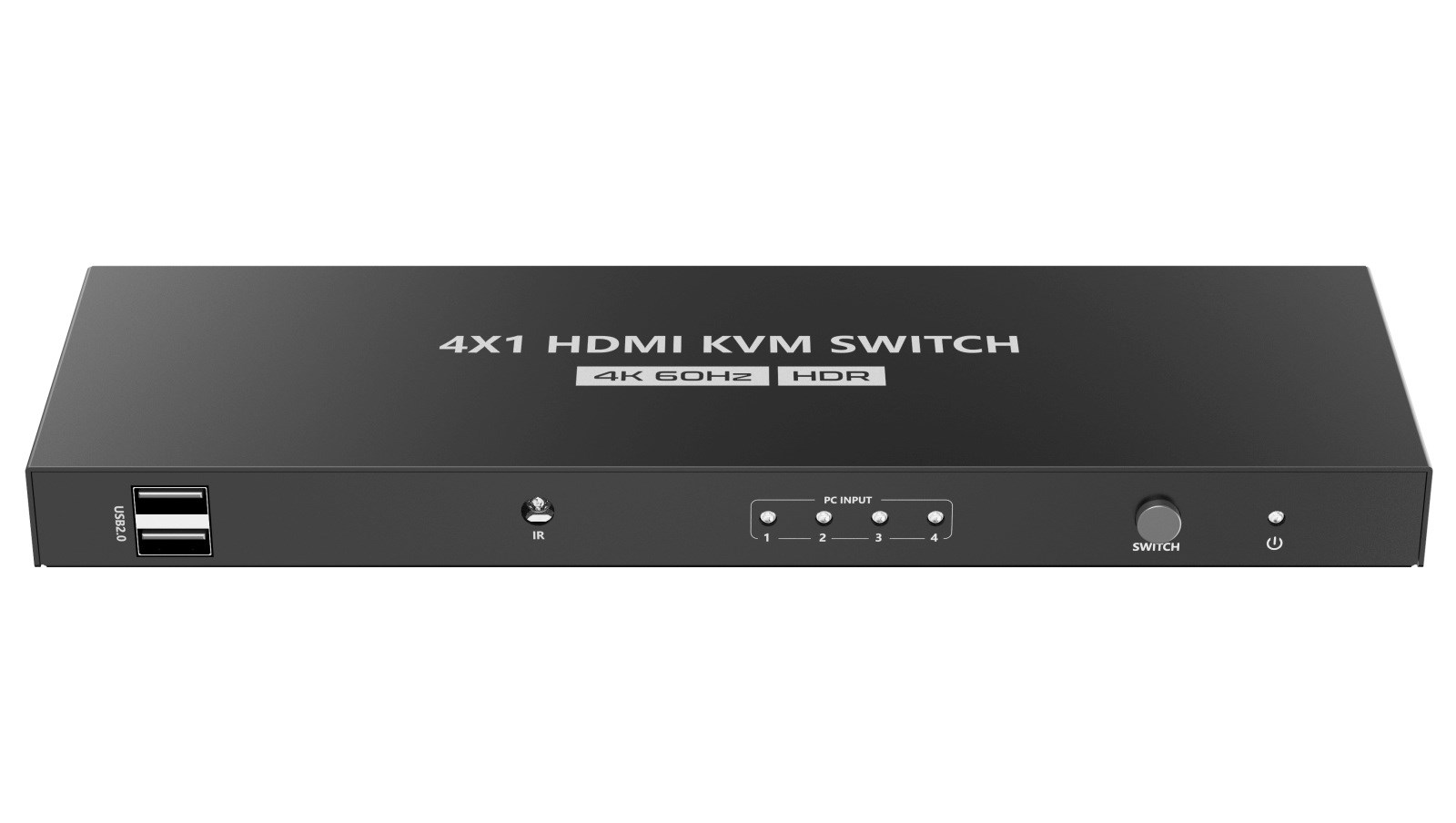 PREMIUMCORD HDMI switch, 4K@60Hz HDMI2.0 KVM 4:1, s dálkovým ovladačem