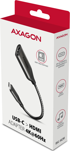 AXAGON RVC-HI2M, USB-C -> HDMI 2.0a redukcia / adaptér, 4K/60Hz HDR10