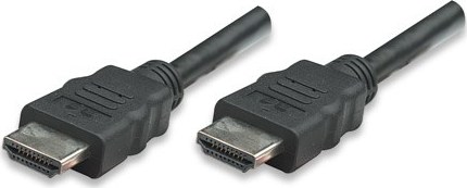 MANHATTAN HDMI kábel s Ethernetom, tienený, 1 m, čierny