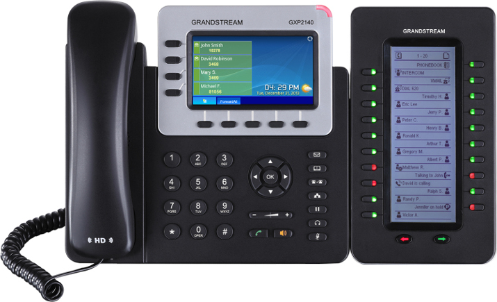 Grandstream GXP2130 (v2) [VoIP telefón - 3x SIP účet, HD audio, bluetooth, podpora náhlavnej súpravy, farebný LCD displej, 2x GLAN ]