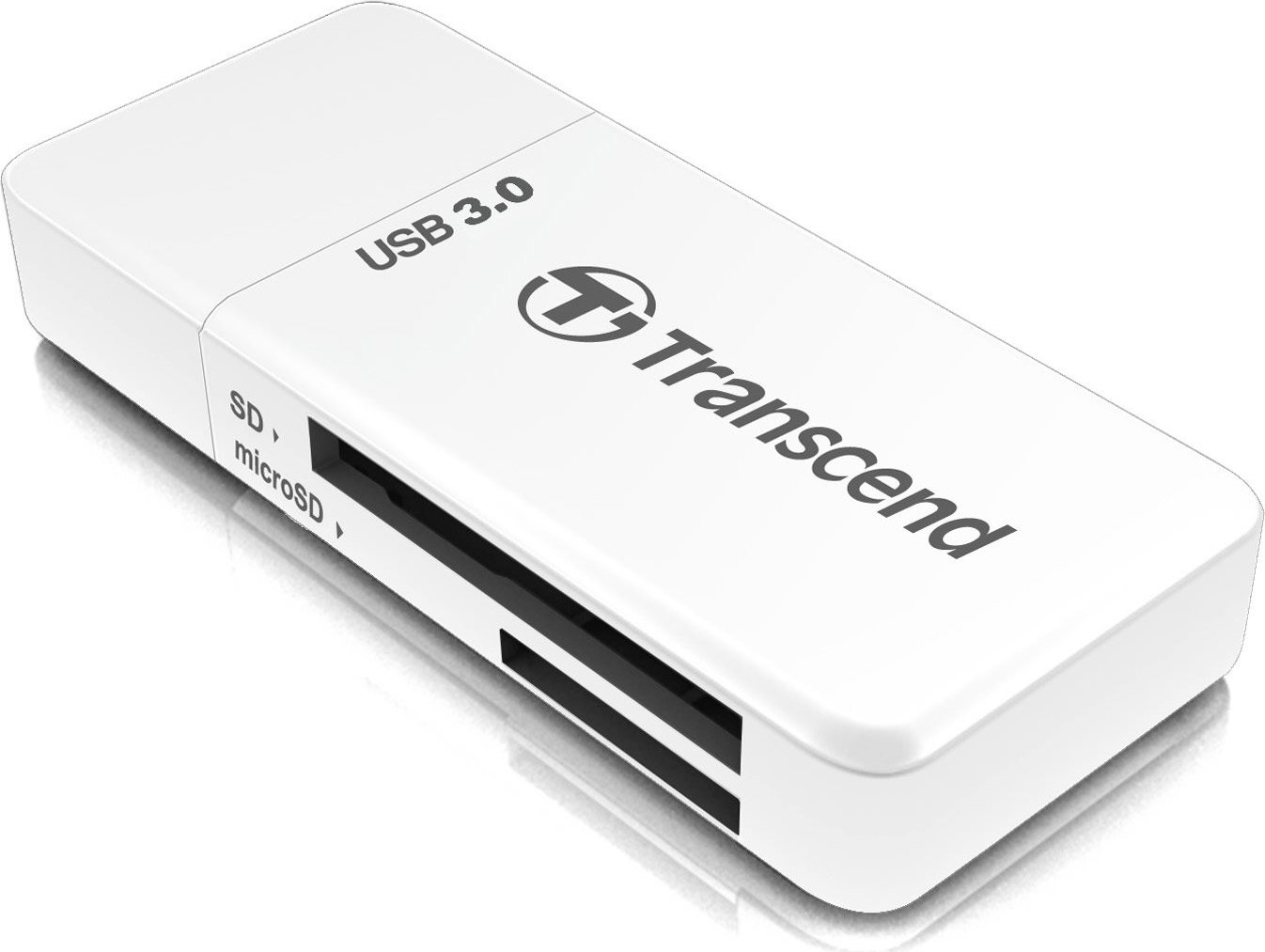 Čítačka kariet TRANSCEND F5, USB 3.0, biela
