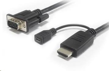 PREMIUMCORD prevodník HDMI na VGA s napájaním microUSB