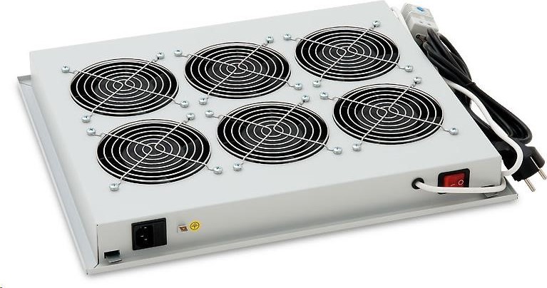 TRITON Ventilačná jednotka horná (dolná), 6 ventilátorov-230V/90W, termostat, sivá