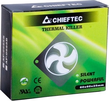Ventilátor CHIEFTEC AF-0625S, 60x60x25 mm, s 3/4pinovým konektorom