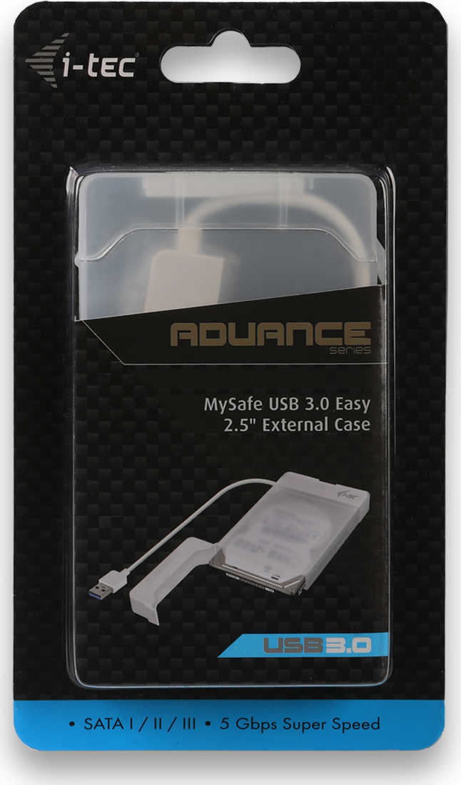 i-tec iTec USB 3.0 MySafe Easy, externý rám pevného disku 6.4 cm / 2.5" pre SATA I/II/III HDD SSD, čierny