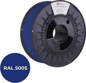 C-TECH Tisková struna (filament) PREMIUM LINE, ASA, signální modrá, RAL5005, 1,75mm, 1kg