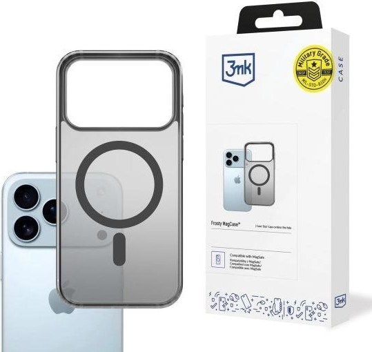 3mk ochranný kryt Frosty MagCase Black pro Apple iPhone 17 Pro