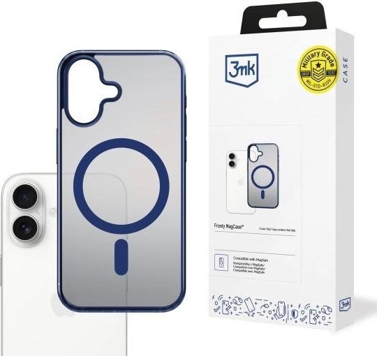 3mk ochranný kryt Frosty MagCase Blue pro Apple iPhone 17