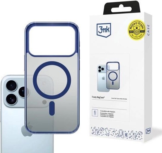 3mk ochranný kryt Frosty MagCase Blue pro Apple iPhone 17 Pro