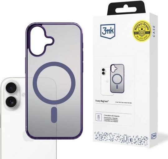 3mk ochranný kryt Frosty MagCase Purple pro Apple iPhone 17