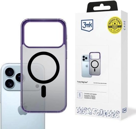 3mk ochranný kryt Frosty MagCase Purple pro Apple iPhone 17 Pro Max