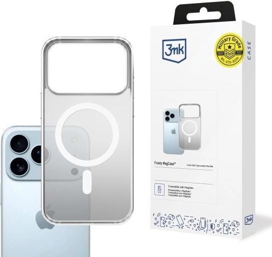 3mk ochranný kryt Frosty MagCase White pro Apple iPhone 17 Pro