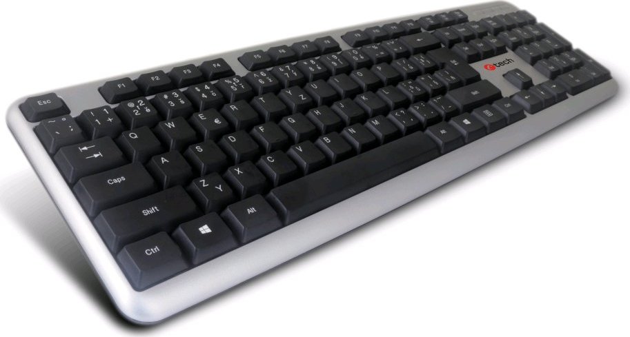 C-TECH KB-102/Drátová USB/CZ-SK layout/Stříbrná