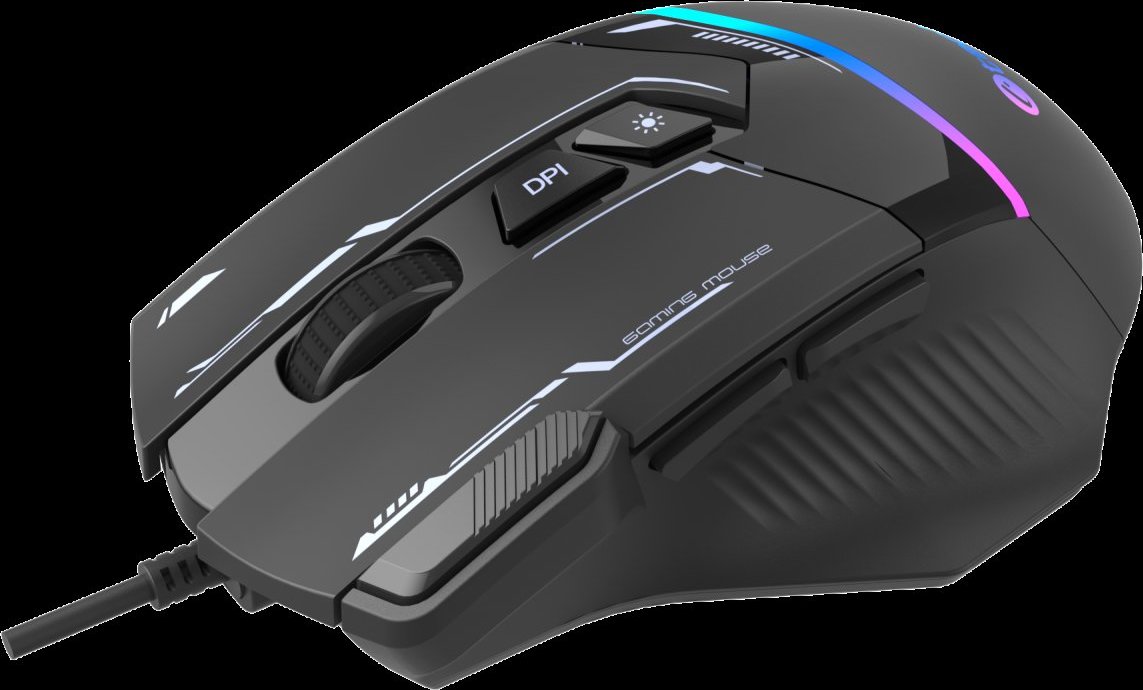 C-TECH Herní myš Zyra, USB, RGB, černá