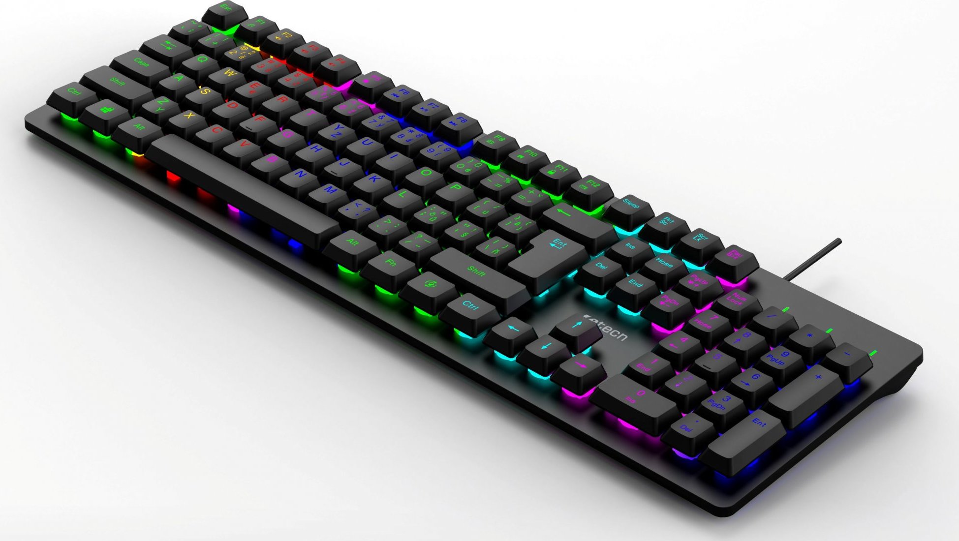 C-TECH Klávesnice Riven, Drátová USB, černá