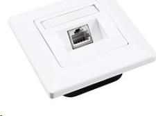 Solarix Zásuvka CAT6 STP 1 x RJ45 pod omietku biela SX9-1-6-STP-WH