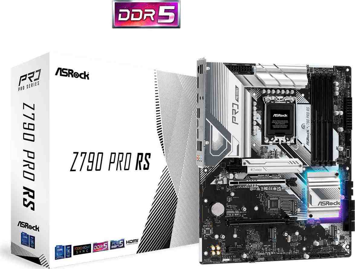 ASRock MB Sc LGA1700 Z790 PRO RS, Intel Z790, 4xDDR5, 1xDP, 1xHDMI