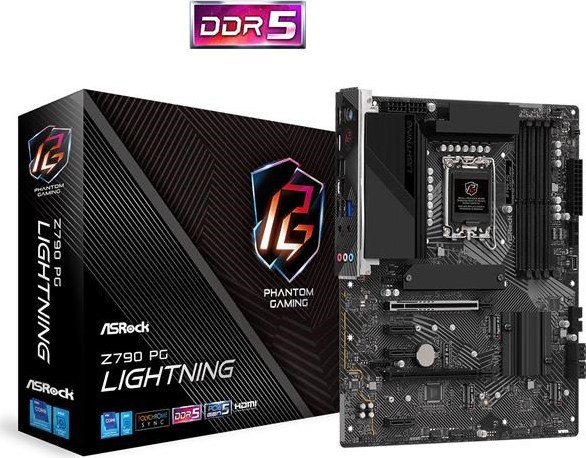 ASRock MB Sc LGA1700 Z790 PG LIGHTNING, Intel Z790, 4xDDR5, 1xHDMI