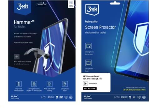 3mk All-Safe - AIO PLUS fólie Hammer Cutting Mat - Tablet Plus do 15", 5 ks