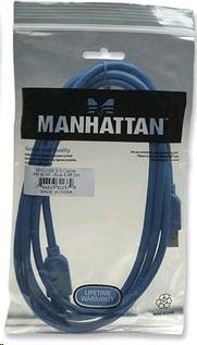 MANHATTAN USB kábel 3.0 A-A predĺženie 2m, modré