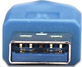 MANHATTAN USB kábel 3.0 A-A predĺženie 2m, modré