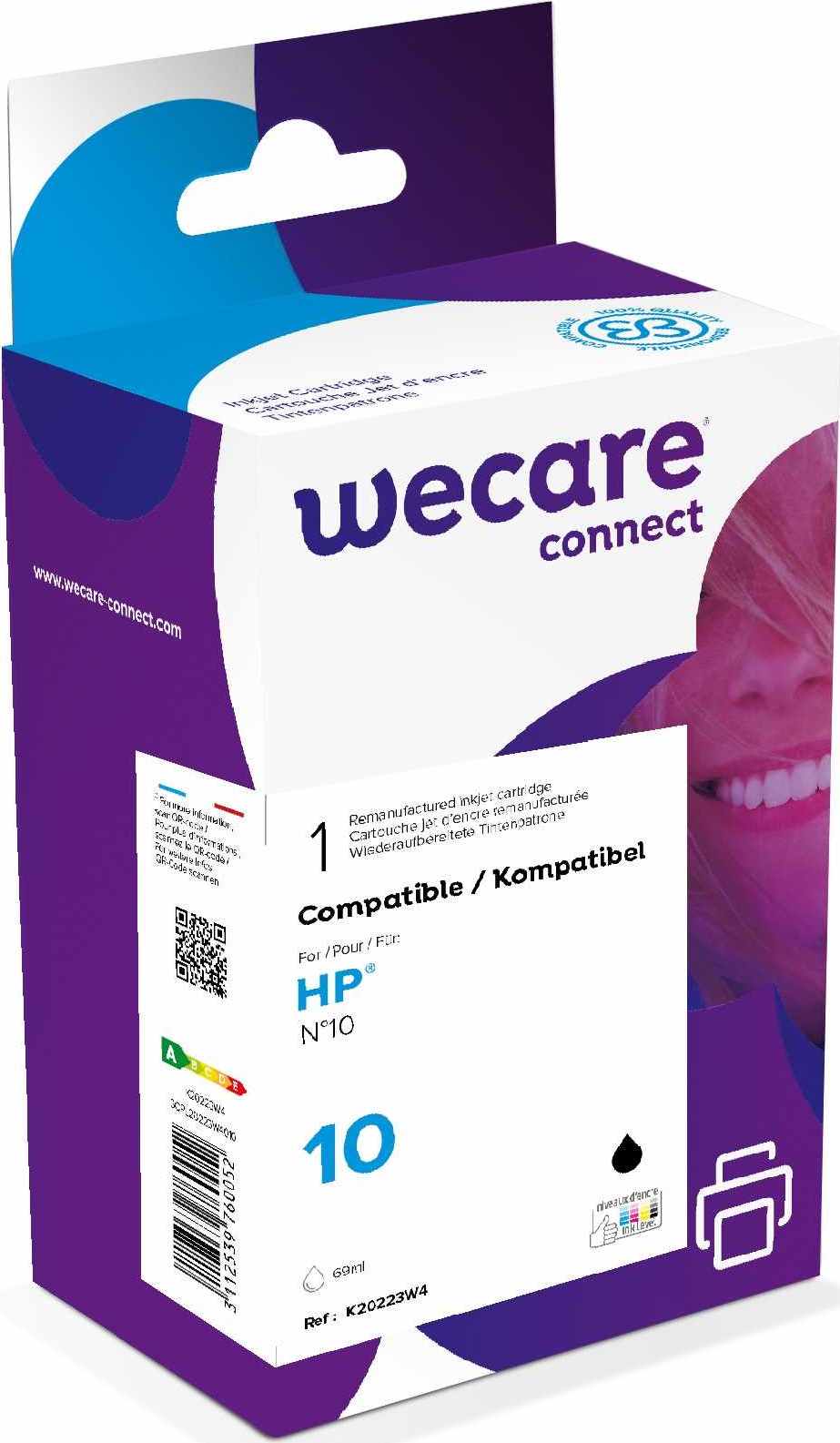 WECARE ARMOR kazeta pre HP Color Printer 2000c/cn, 2500c/cm, Officejet 9110(C4844A), čierna/čierna, 69ml, 2200str