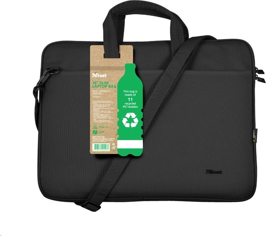 TRUST 16" Bologna Slim Laptop Bag Eco, čierna