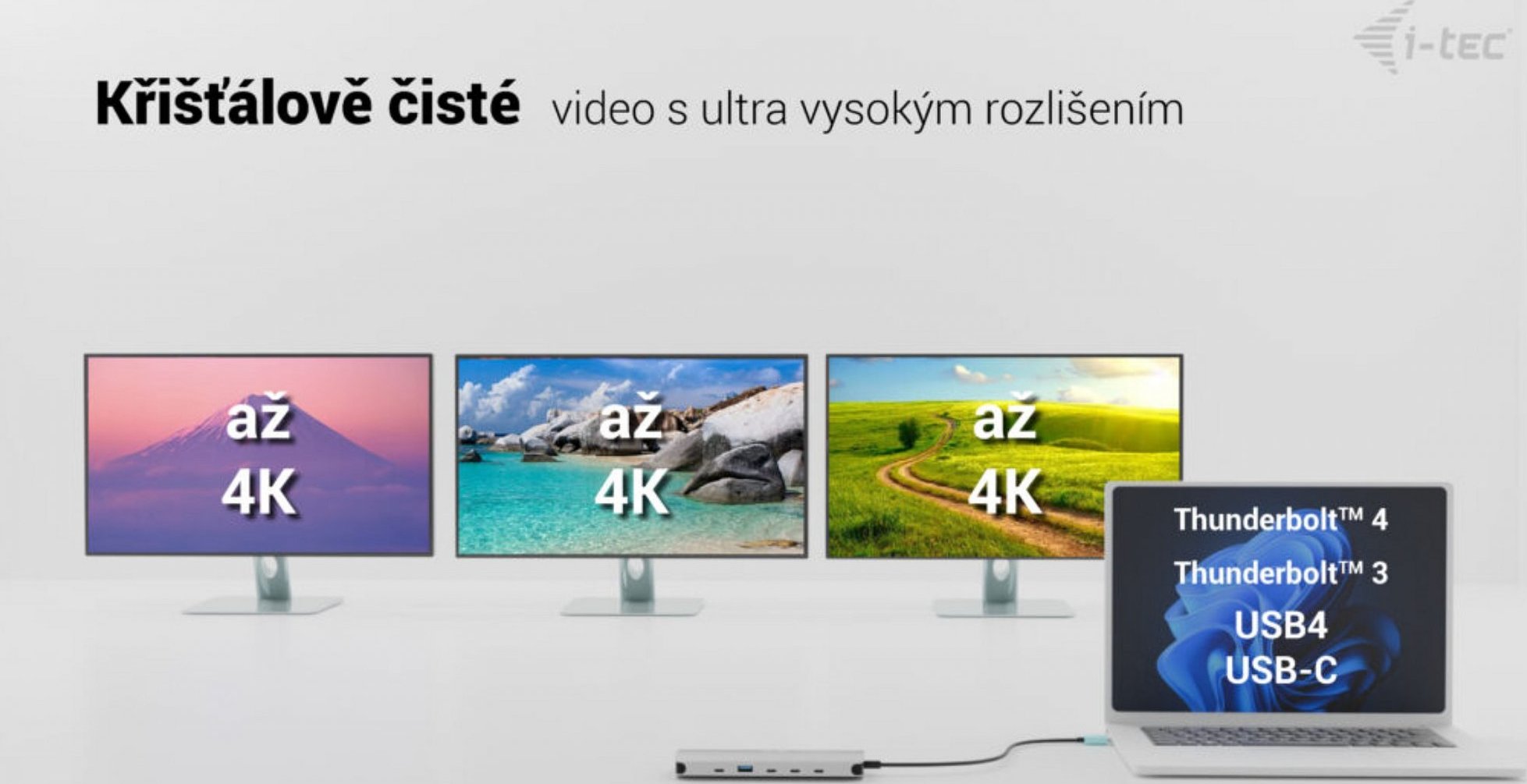 i-tec USB-C Metal Nano 3x Display Dock, 2x HDMI 1x USB-C video,PD 140W + Universal Charger 140 W