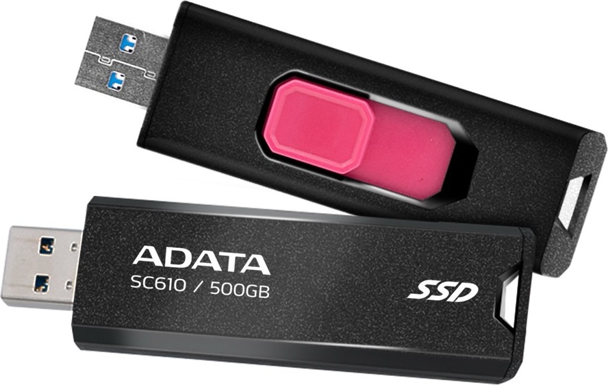 A-Data ADATA Externí SSD 500GB SC610, USB-A 3.2, černá