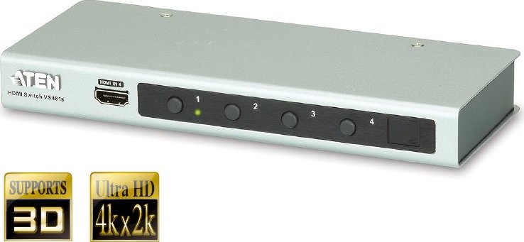 ATEN 4 port HDMI switch 4 PC - 1 HDMI VS-481B 4K video