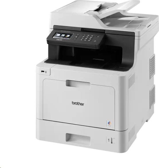 Multifunkčný farebný laser BROTHER DCP-L8410CDW - A4, 31 str./min 512MB 2400x600 PCL LAN USB WiFi 250l 50ADF, DUPLEX