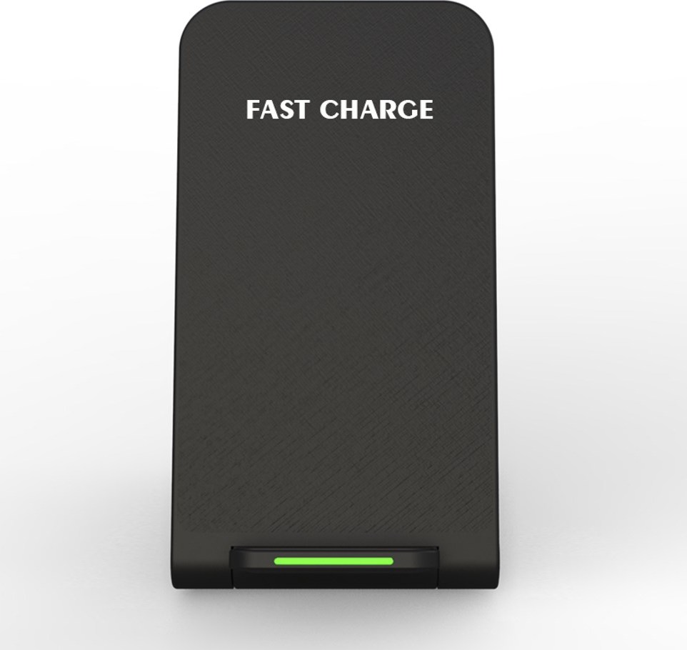 1stCOOL bezdrátová QI nabíječka H18, skládací stojánek, USB-C, černá