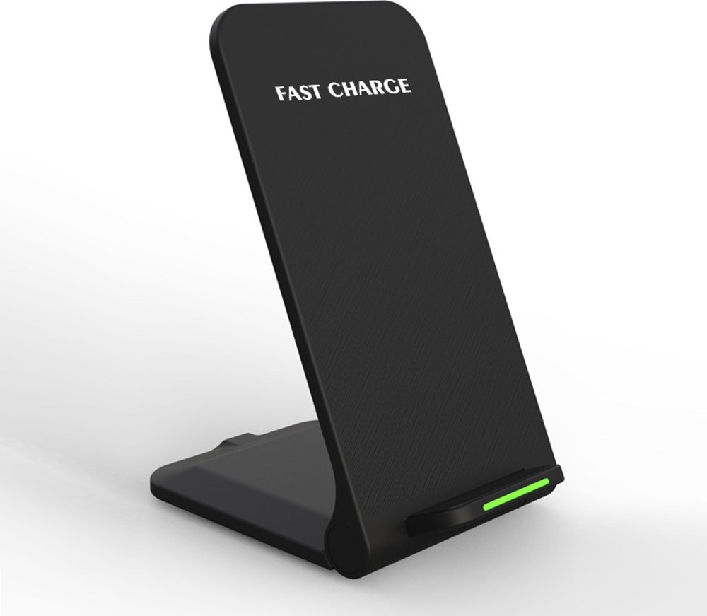 1stCOOL bezdrátová QI nabíječka H18, skládací stojánek, USB-C, černá