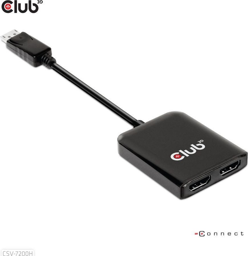Club 3D Club3D hub MST (Multi Stream Transport) DisplayPort 1.4 až 2xHDMI duálny monitor 4K60Hz (M/F)