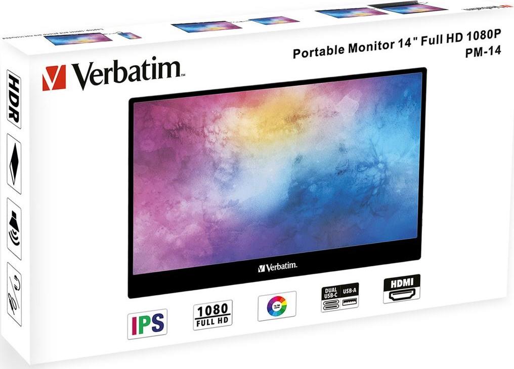 Verbatim PM-14 Portable Monitor 14" Full HD 1080p Přenosný monitor
