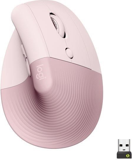 Logitech Lift Vertical Ergonomic Mouse for Business, Pink