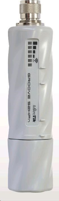 MikroTik RouterBOARD GrooveA 52, 600MHz CPU, 128MB RAM, 1x LAN, integ. 2.4/5GHz Wi-Fi, 802.11b/g/a/n, vrátane. Licencia L4