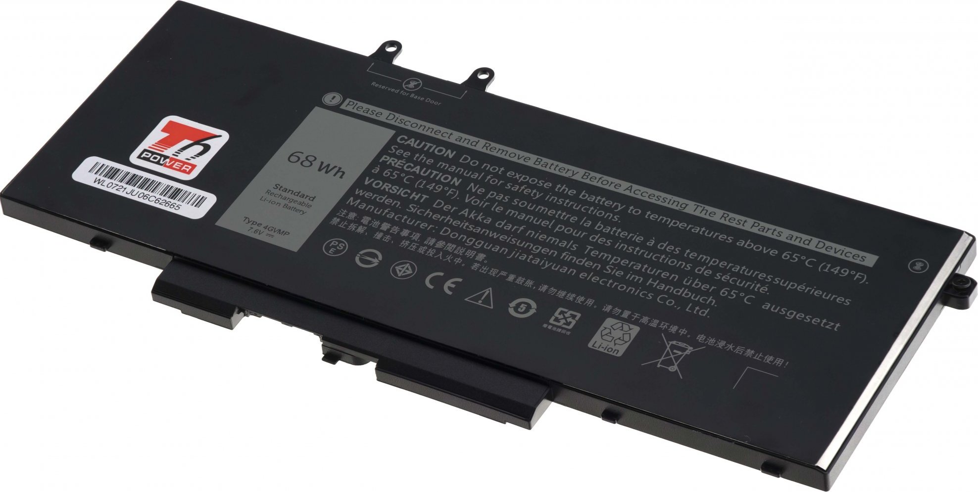 Baterie T6 Power pro Dell Latitude 5400, 5500, Precision 3540, 8900mAh, 68Wh, 4cell, Li-pol
