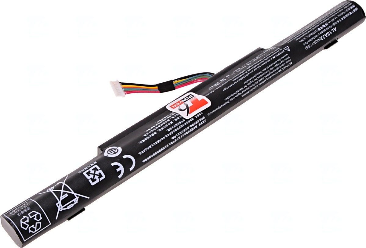 Baterie T6 Power Acer Aspire E5-422, E5-522, E5-722, V3-572, TravelMate P248-M, 4cell, 2500mAh, 37Wh