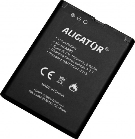 Aligator baterie A890/A900, Li-Ion 1600 mAh