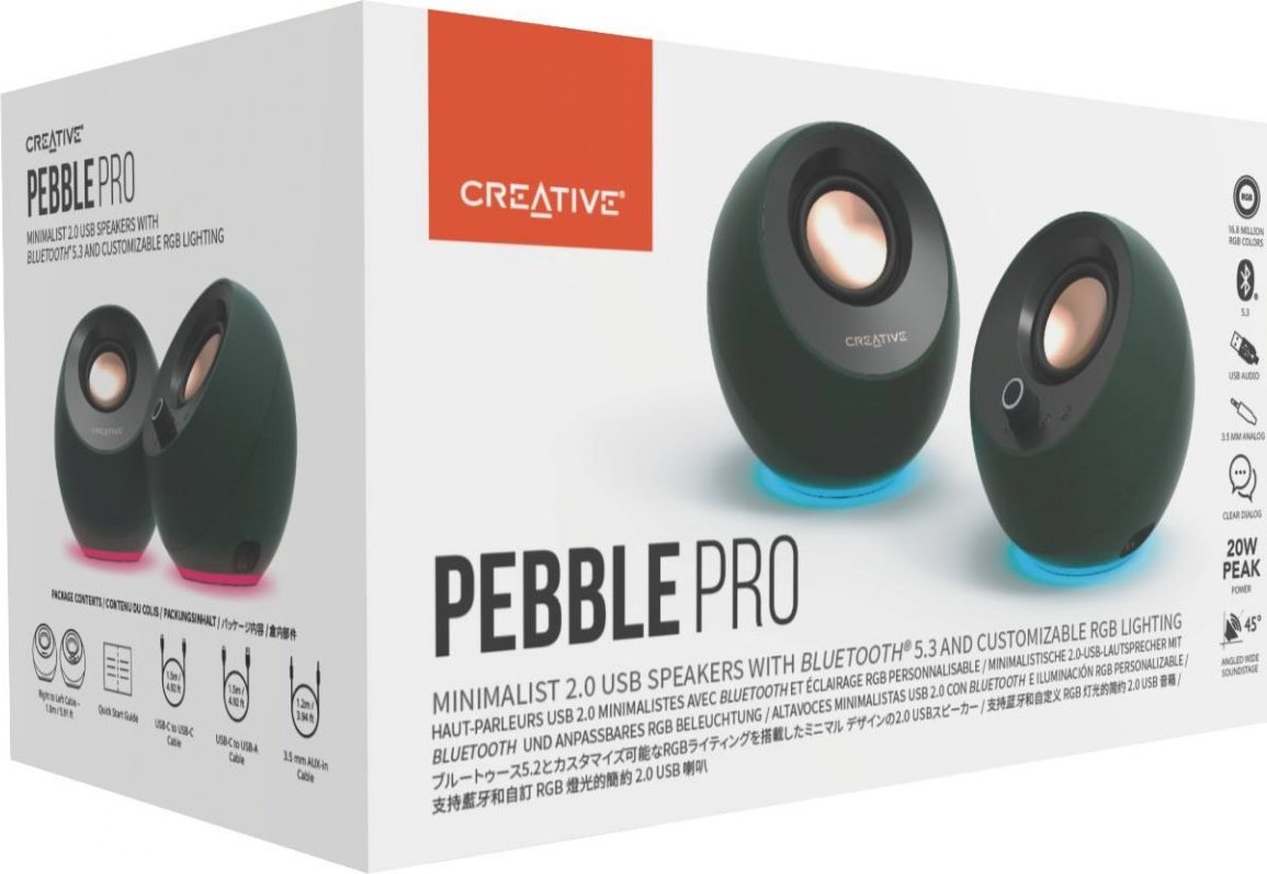 Creative Labs Creative repro Pebble Pro - mobilní reproduktor - černý