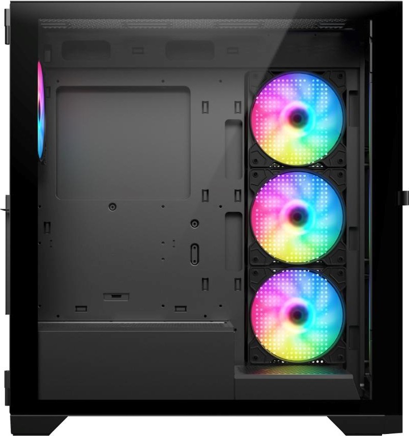 VEIN X VeinX case GL29AL-BK, ATX, Průhledná bočnice, 4x 120mm ARGB Fan, ARGB Hub, Černá