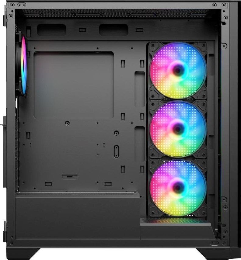VEIN X VeinX case GL29AL-BK, ATX, Průhledná bočnice, 4x 120mm ARGB Fan, ARGB Hub, Černá