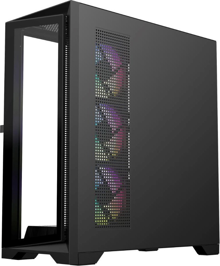 VEIN X VeinX case GL29AL-BK, ATX, Průhledná bočnice, 4x 120mm ARGB Fan, ARGB Hub, Černá