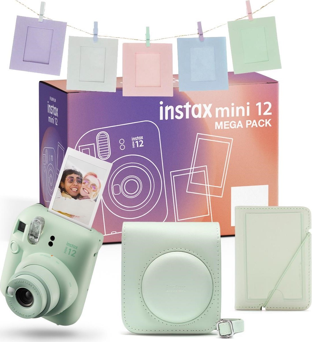Fuji Fujifilm MINI 12 MEGA PACK zelený